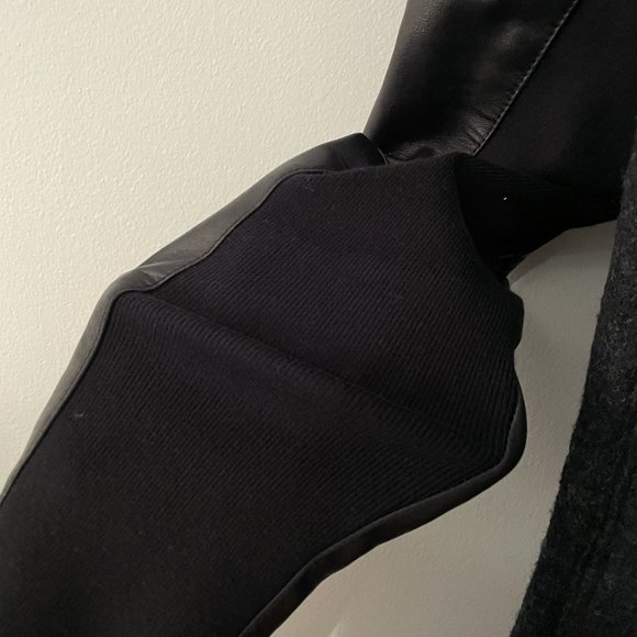 Danier Genuine Leather & Wool Jacket/Coatigan w/Snaps - Picture 4 of 9